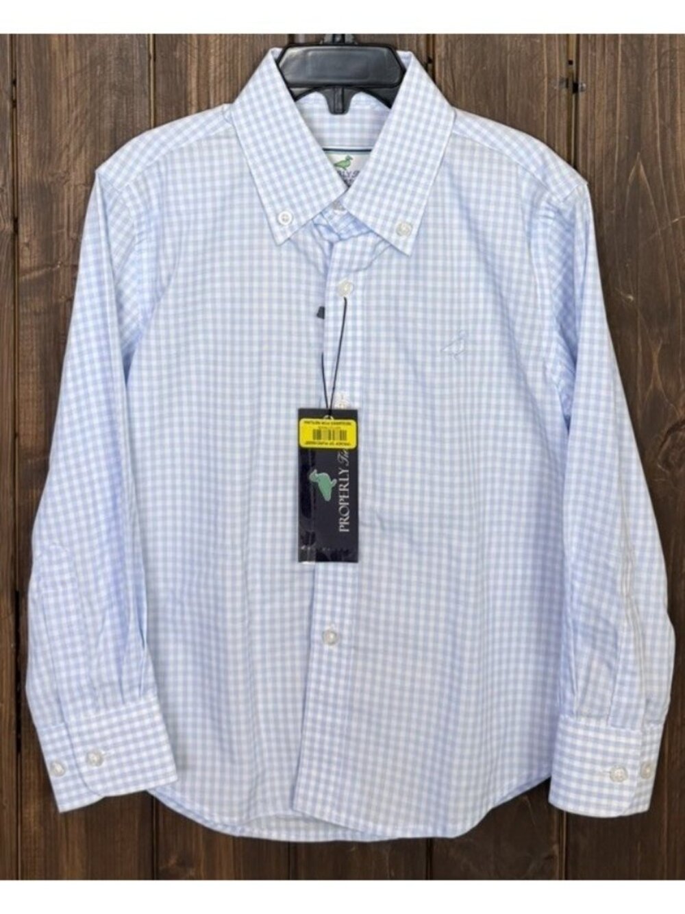 PROPERLY TIED 4T Little Boys Park Avenue Dress shirt Blue Cloud Check NEW $54